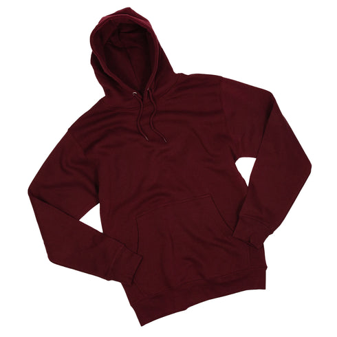 Premium Pullover Hoodie Burgundy Wrinkle